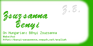 zsuzsanna benyi business card